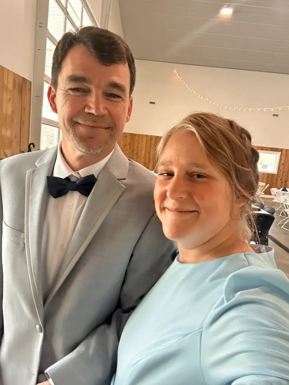 David Wagler posing with his wife