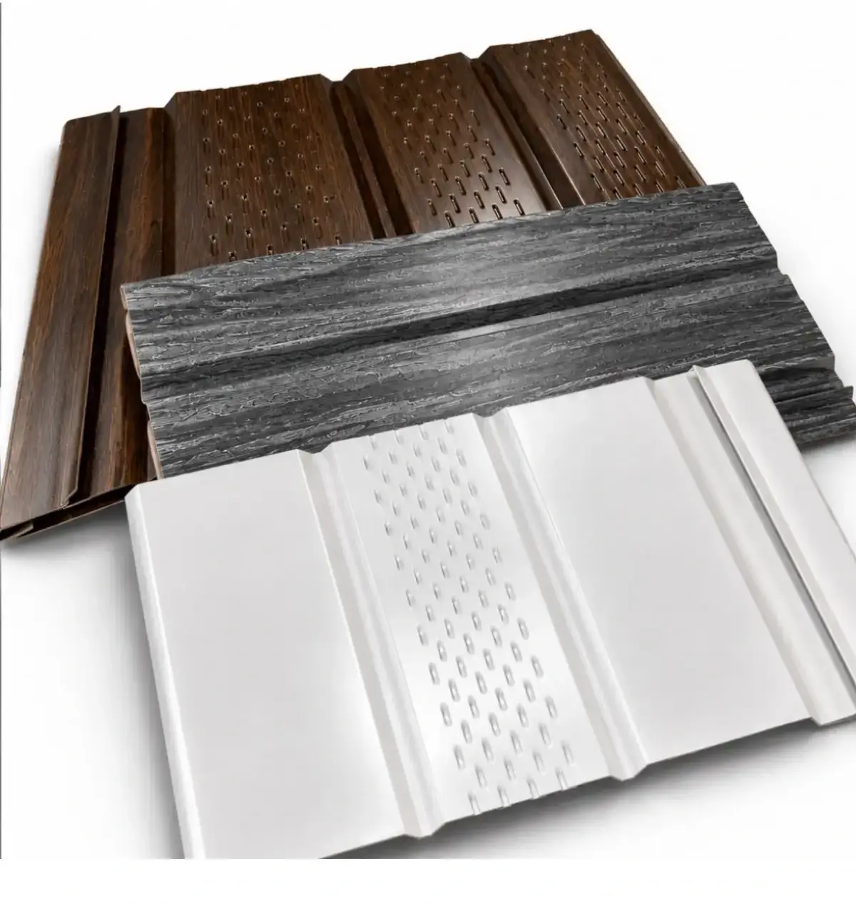 Speed Lap Soffit and Siding in three different colors.