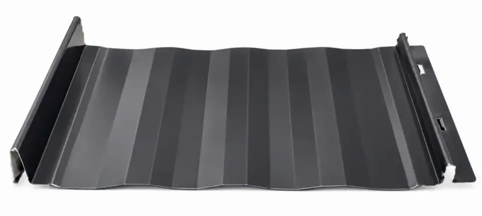 Standing seam paneling for metal roofs.