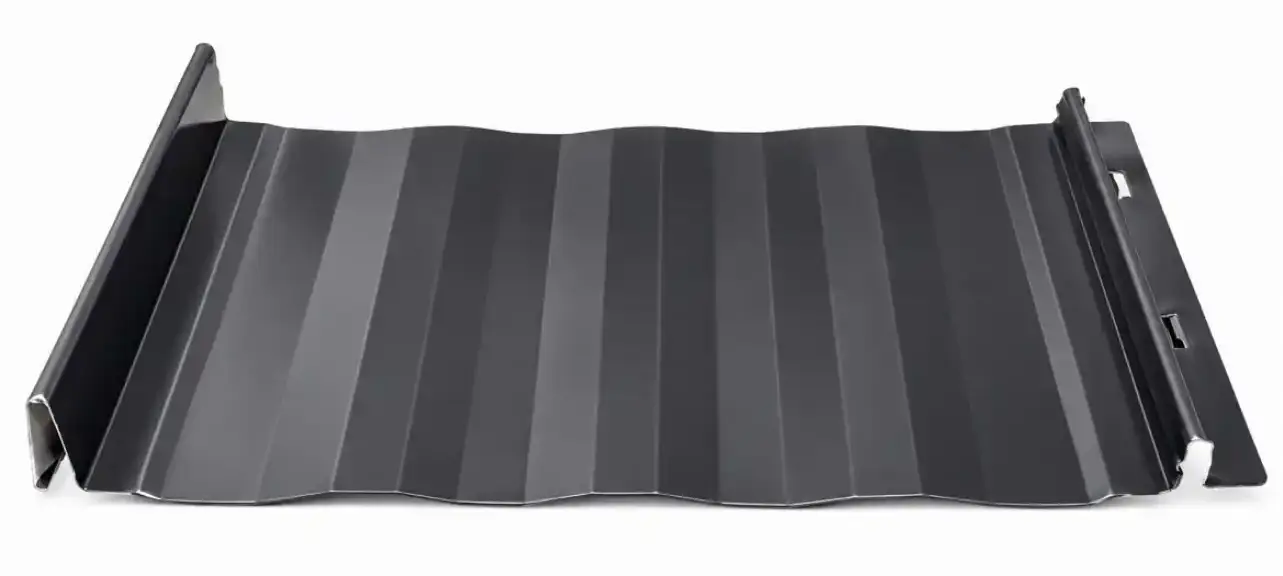 Standing seam paneling for metal roofs.