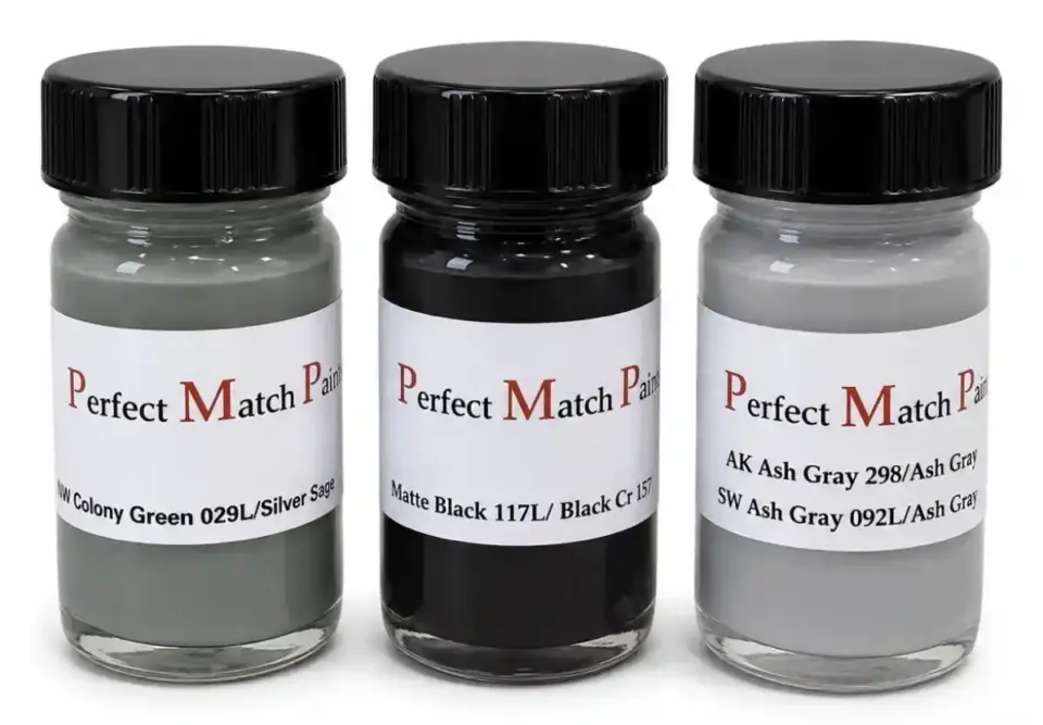 Touch up paint with three bottles.